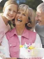 Grandma celebrates biological age with family